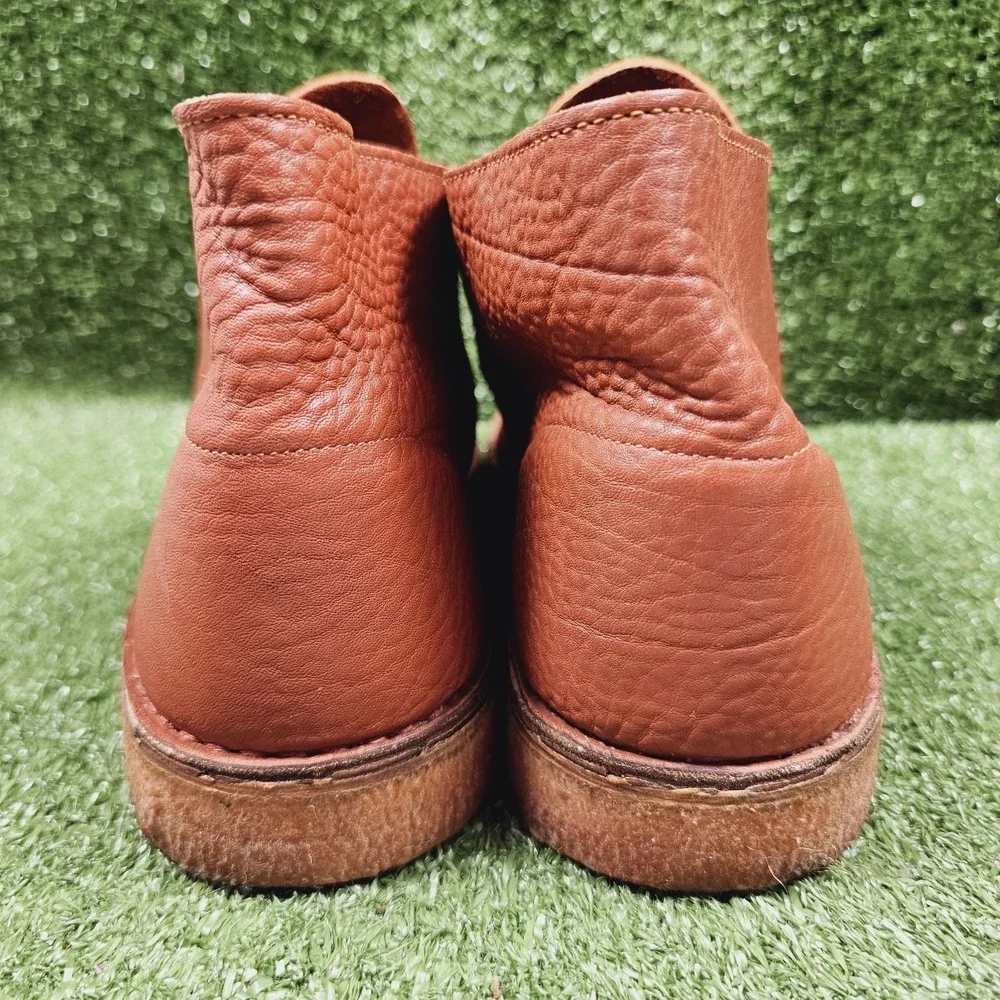 Clarks Originals Desert Boot Burnt Orange Leather Ankle Boots England Mens US 13